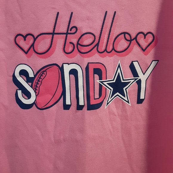 NWOT Pink Onesie Dallas Cowboy's NFL Blue Star Welcome Sunday - Picture 9 of 9